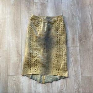 Roberto Cavalli Leather Skirt